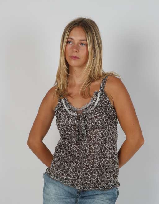 Vintage Bluoltre M cami in brown, 3 of 4