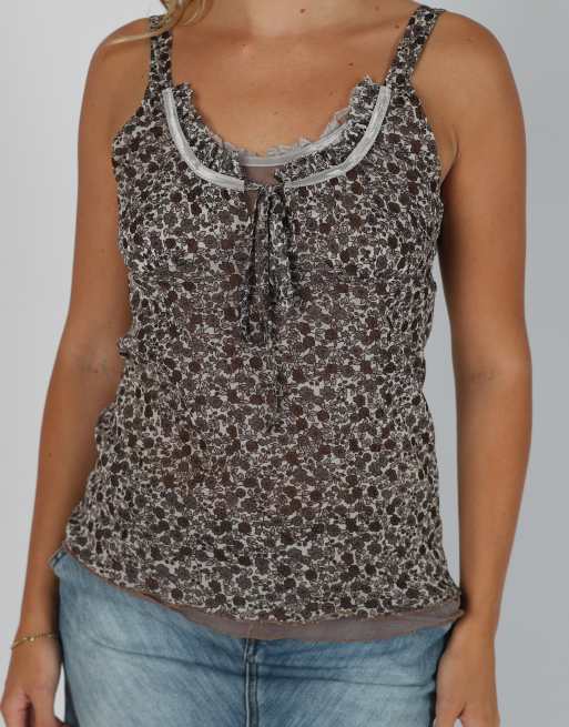 Vintage Bluoltre M cami in brown, 4 of 4