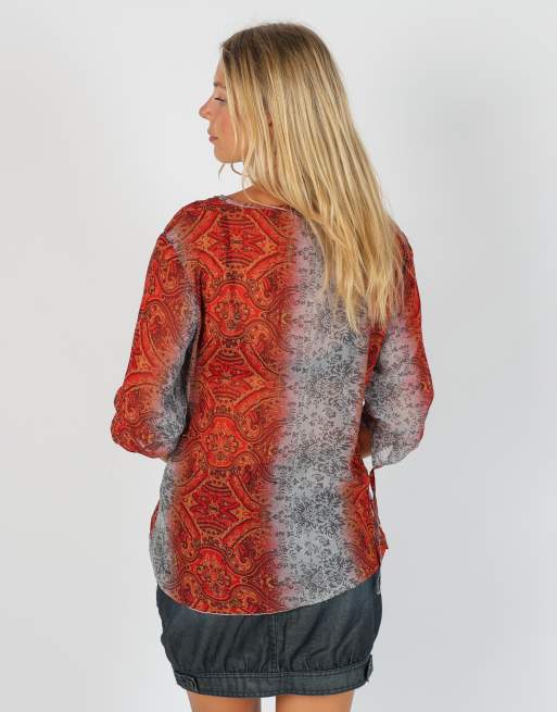 Vintage Bluoltre S blouse in red, 2 of 4