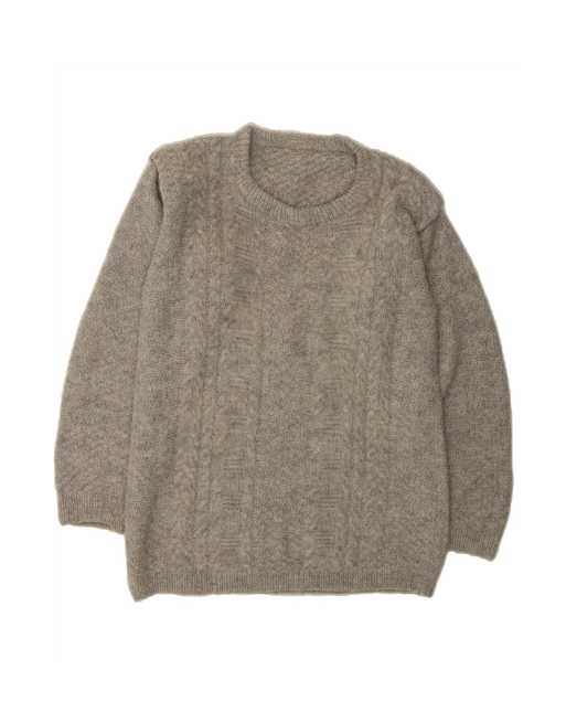 Vintage Boat Neck Jumper Sweater Medium In Grey