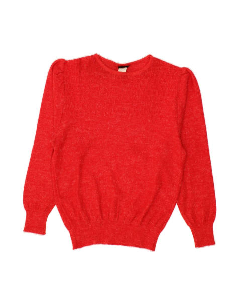 Vintage Boat Neck Jumper Sweater UK 16 Large In Red - view 1