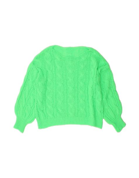 Vintage Boat Neck Jumper Sweater UK 18 XL In Green - view 1