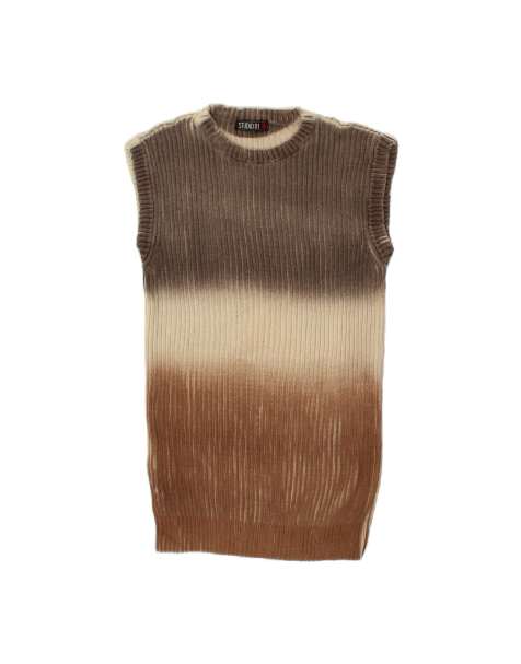 Vintage Boat Neck Jumper Sweater UK 18 XL In Multicoloured Colourblock - view 1