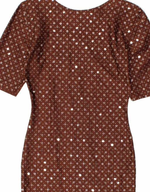 Vintage Bodycon Dress It 42 Medium In Brown, 4 of 4