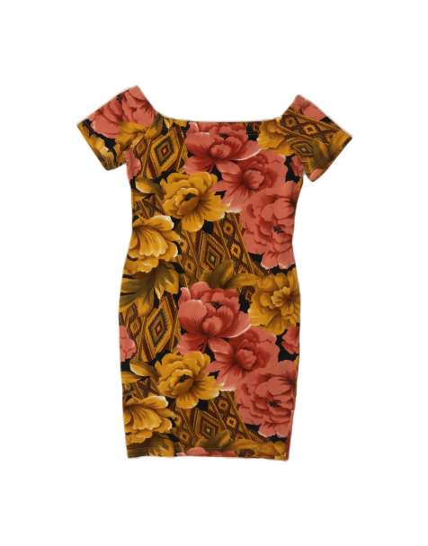 Vintage Bodycon Dress It 44 Medium In Multicoloured Floral - view 1