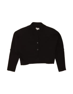 Vintage Bolero Jacket EU 44 XL In Black Wool