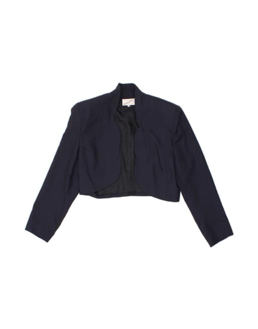 Vintage Bolero Jacket It 44 Medium In Blue