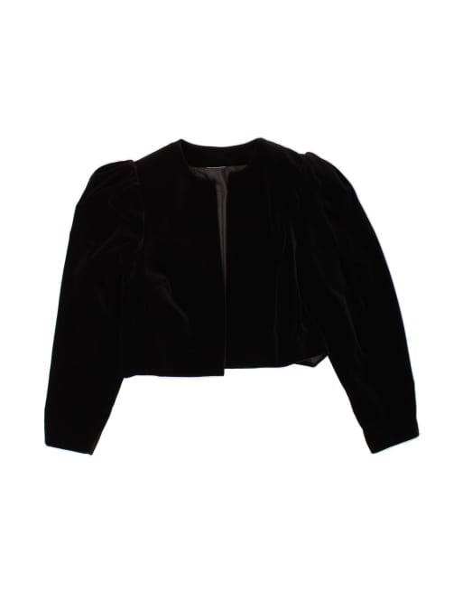 Vintage Bolero Jacket UK 12 Medium In Black
