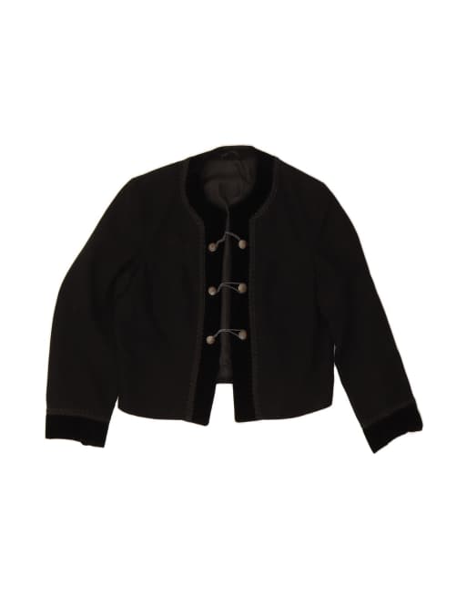Vintage Bolero Jacket UK 14 Large In Black