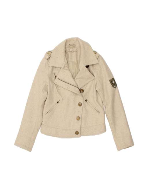 Vintage Bomber Jacket It 40 Small In Beige