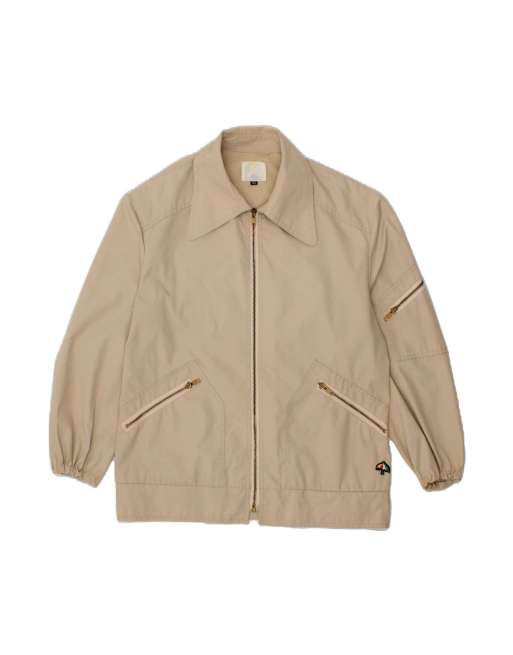 Vintage Bomber Jacket It 52 XL In Beige