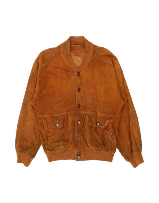 Vintage Bomber Jacket It 54 2XL In Brown