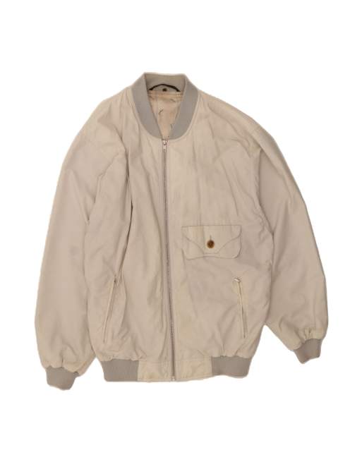 Vintage Bomber Jacket It 54 2XL In Off In White