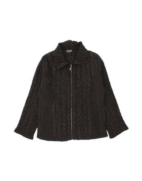 Vintage Bomber Jacket UK 14 Medium In Black - view 1