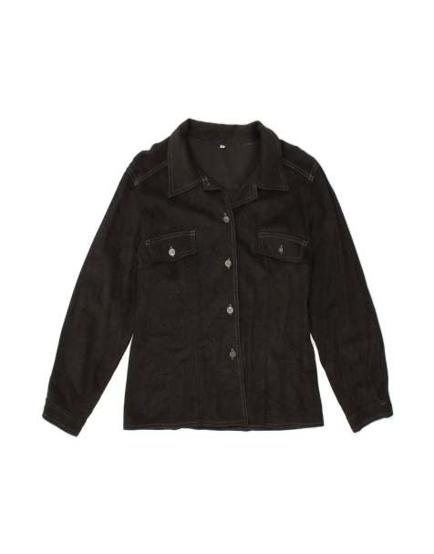 Vintage Bomber Jacket UK 14 Medium In Black - view 1