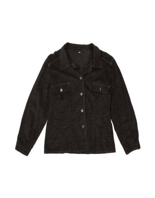 Vintage Bomber Jacket UK 14 Medium In Black