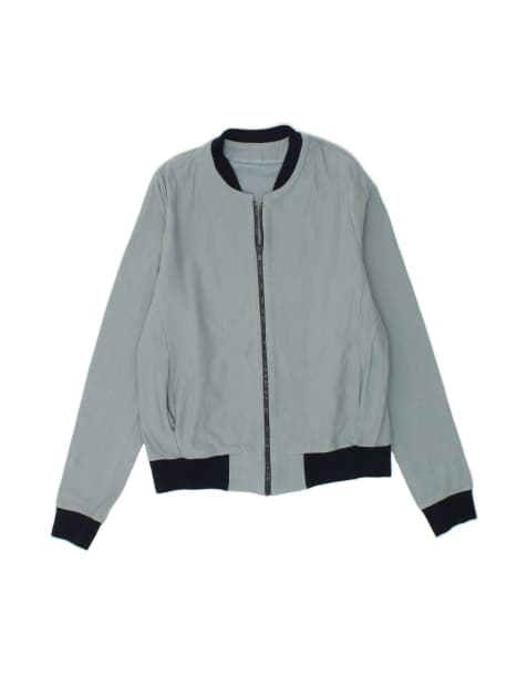 Vintage Bomber Jacket UK 14 Medium In Blue - view 1