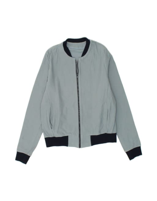 Vintage Bomber Jacket UK 14 Medium In Blue