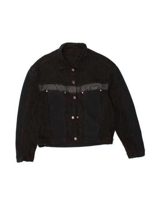 Vintage Bomber Jacket UK 16 Large In Brown Colourblock