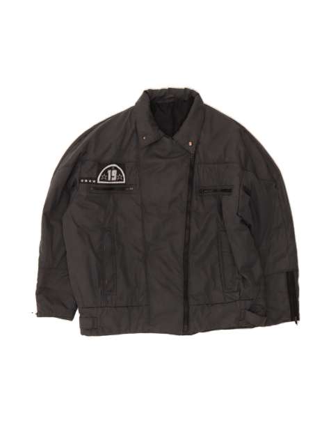 Vintage Bomber Jacket UK 20 2XL In Black - view 1