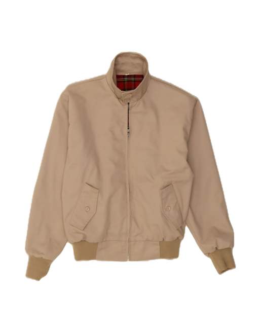 Vintage Bomber Jacket UK 34 XS In Beige