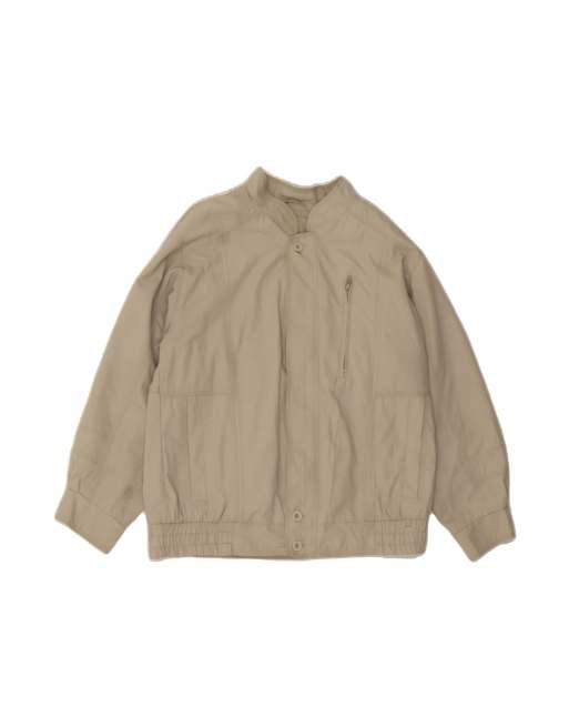 Vintage Bomber Jacket UK 38 Medium In Beige