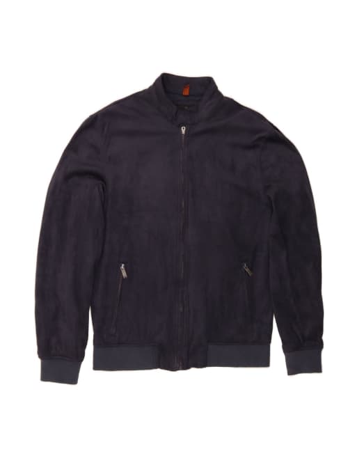 Vintage Bomber Jacket UK 38 Medium In Blue