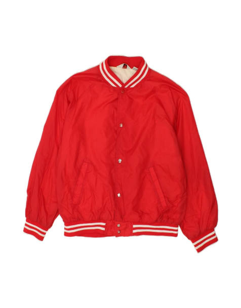Vintage Bomber Jacket UK 38 Medium In Red - view 1