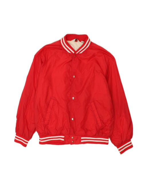 Vintage Bomber Jacket UK 38 Medium In Red