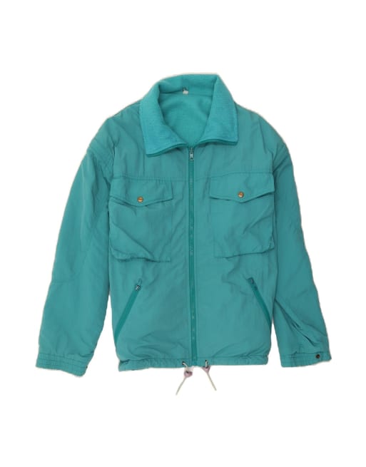 Vintage Bomber Jacket UK 38 Medium In Turquoise