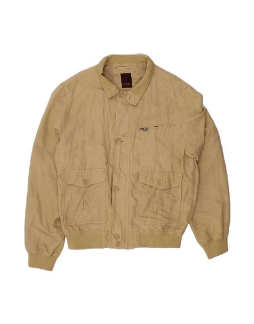 Vintage Bomber Jacket UK 40 Large In Beige