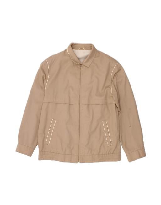 Vintage Bomber Jacket UK 40 Large In Beige