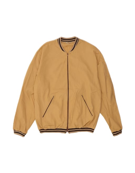 Vintage Bomber Jacket UK 40 Large In Beige