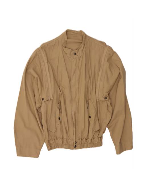 Vintage Bomber Jacket UK 40 Large In Beige