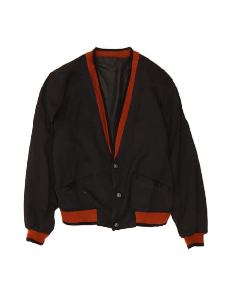 Vintage Bomber Jacket UK 40 Large In Black - view 1