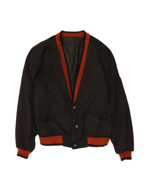 Vintage Bomber Jacket UK 40 Large In Black