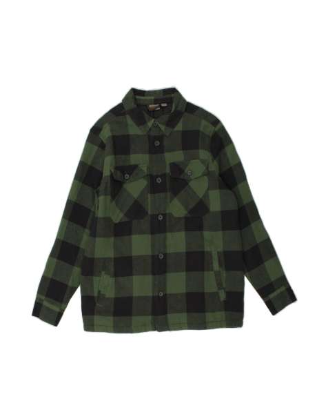 Vintage Bomber Jacket UK 40 Large In Green Check - view 1