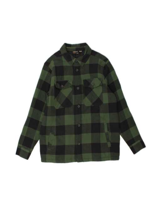 Vintage Bomber Jacket UK 40 Large In Green Check