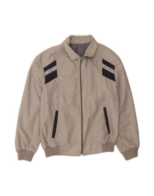 Vintage Bomber Jacket UK 40 Large In Grey