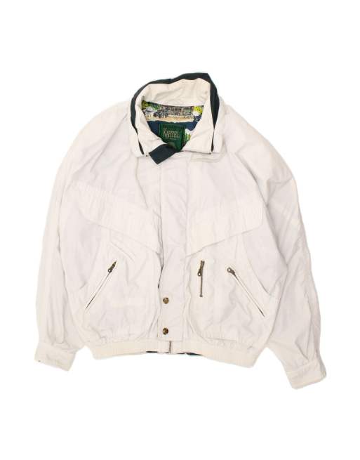 Vintage Bomber Jacket UK 40 Large In White