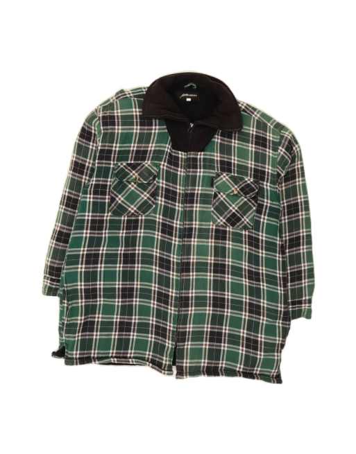 Vintage Bomber Jacket UK 42 XL In Green Check
