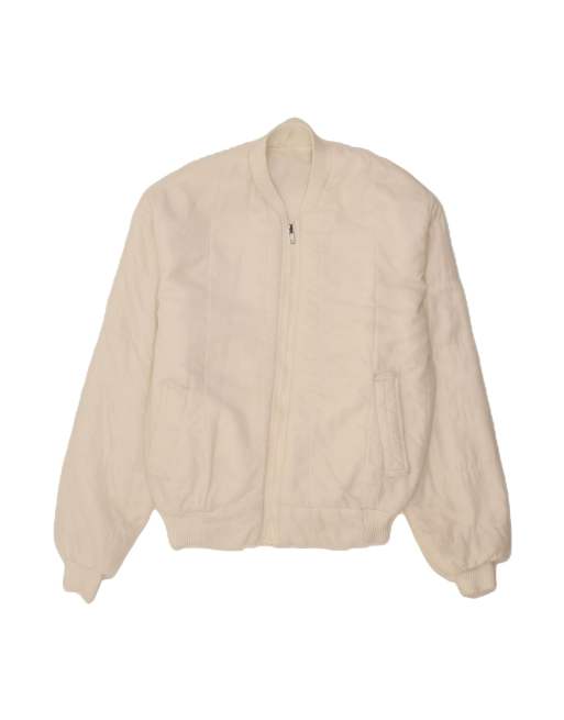 Vintage Bomber Jacket UK 42 XL In White