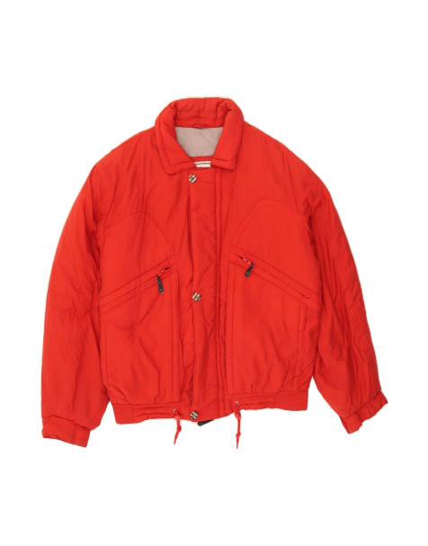 Vintage Bomber Jacket UK 44 2XL In Red - view 1