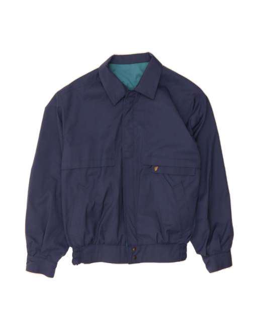 Vintage Bomber Reversible Jacket UK 38 Medium In Blue