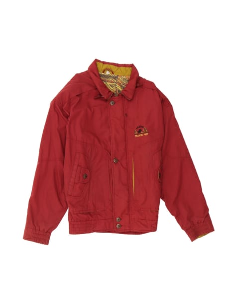 Vintage Bomber Windbreaker Jacket It 48/50 Medium In Burgundy - view 1