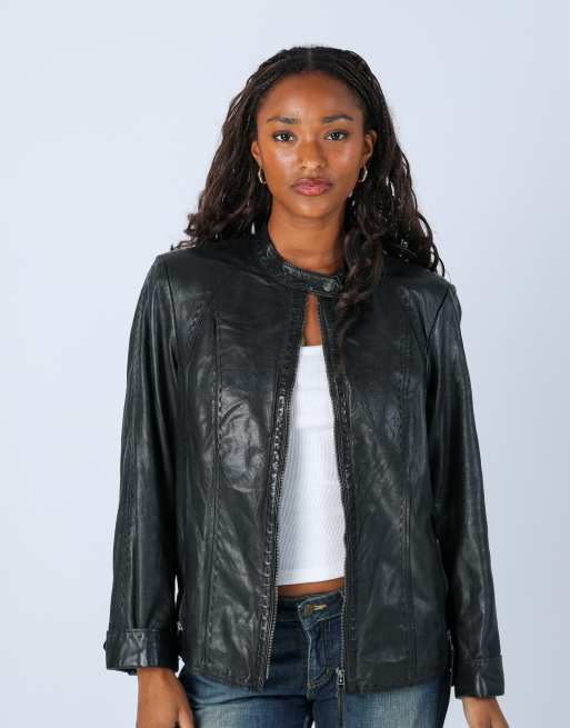 Vintage Bonita L leather jacket in black, 1 of 4