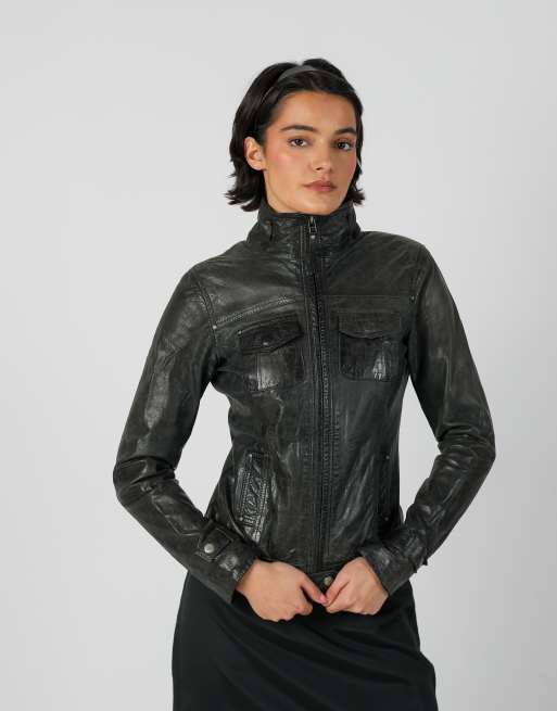 Vintage Bonobo S leather jacket in black, 3 of 4