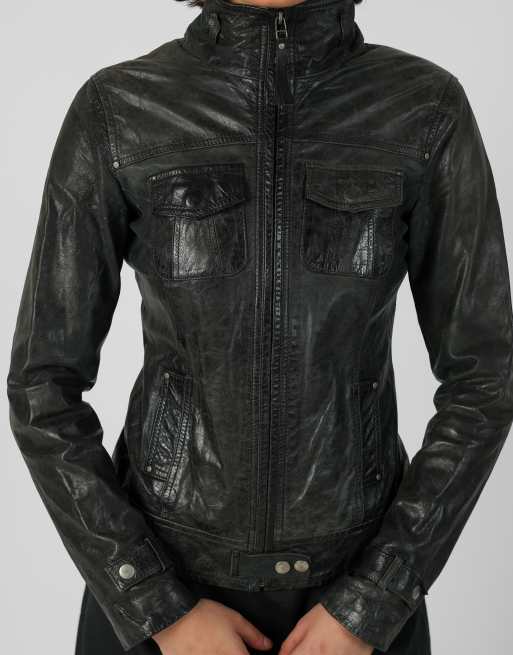 Vintage Bonobo S leather jacket in black, 4 of 4