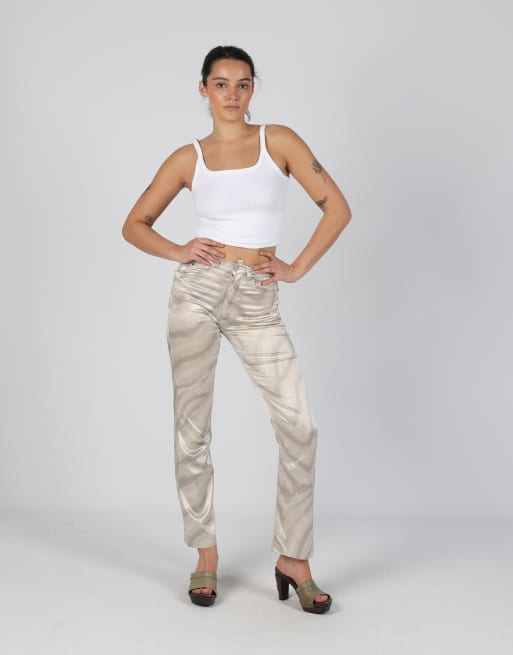 Vintage Boosley Jeans XS woven trousers in beige