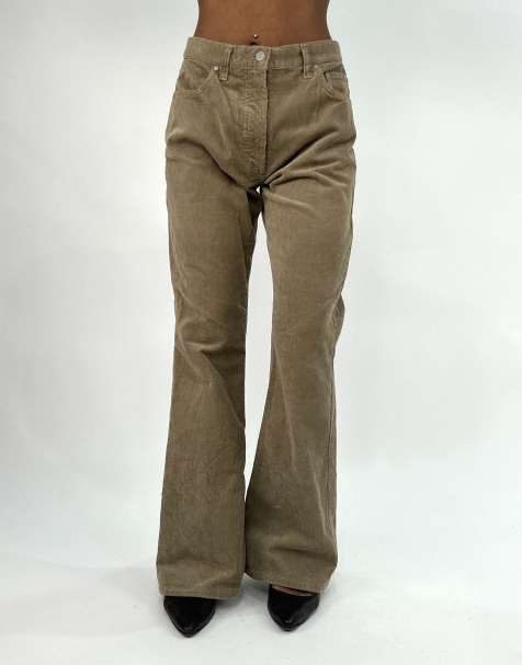 Vintage bootcut trousers in brown - view 1